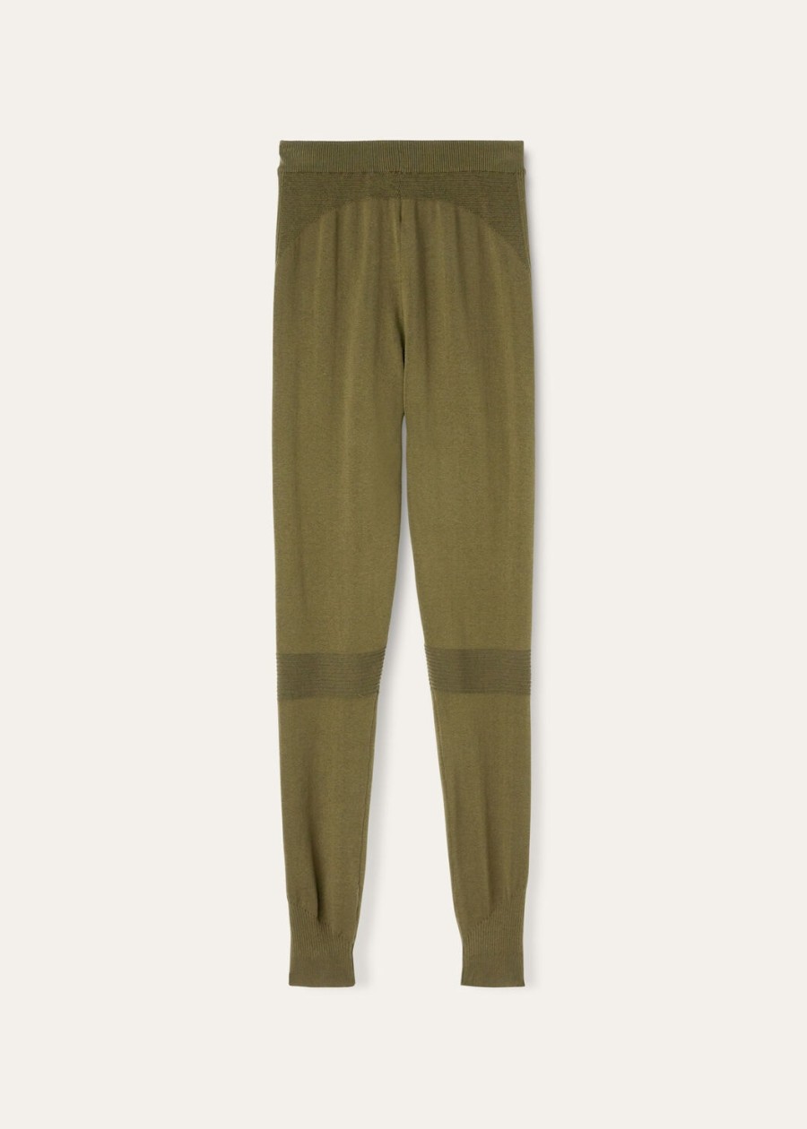 lagorai zijden legging met boerenkoolprint