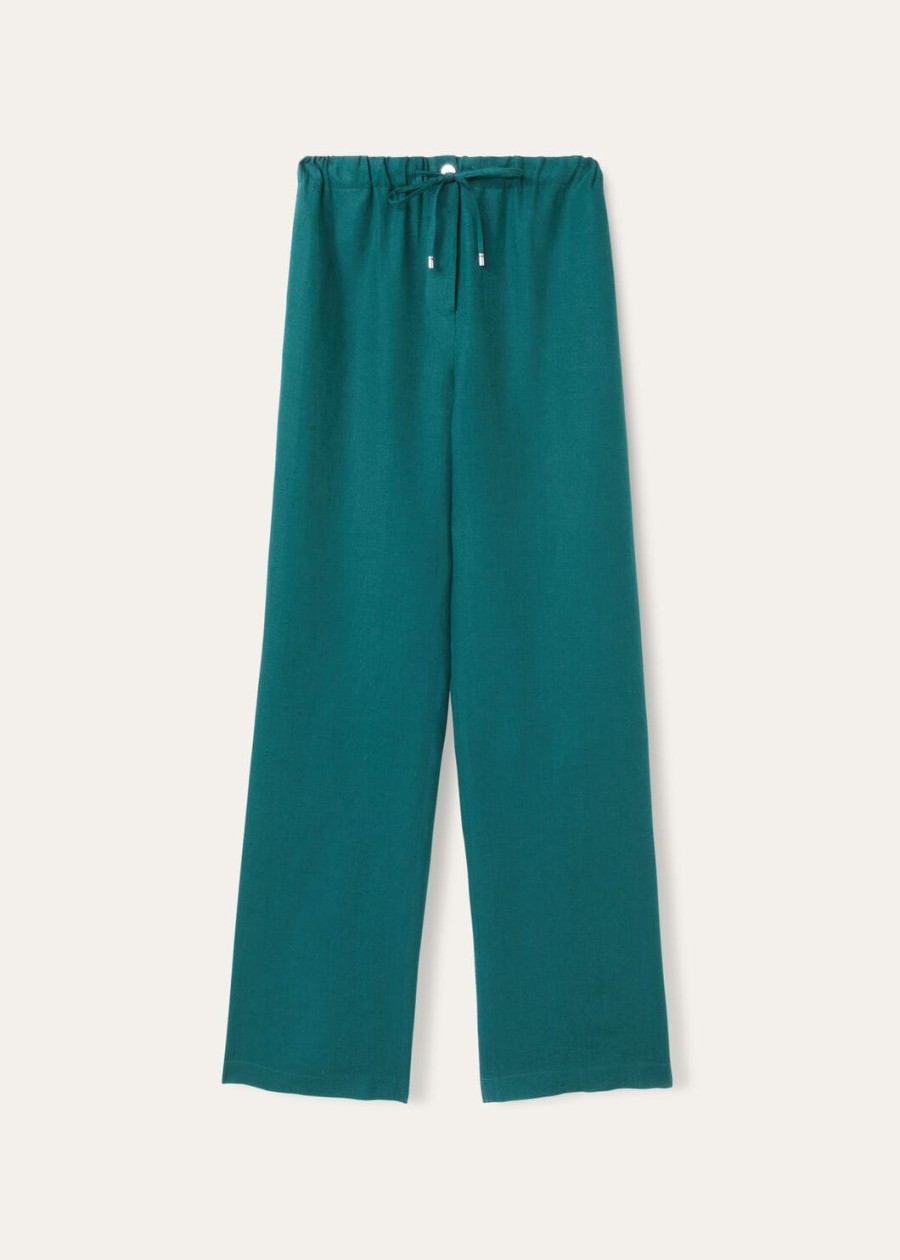 helios-broek in groene spirulina