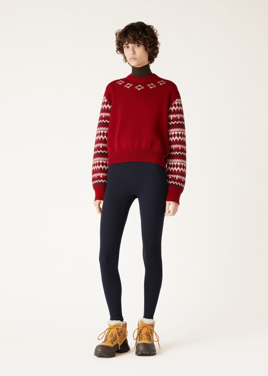 dreamwool leggings van zuivere scheerwol marineblauw