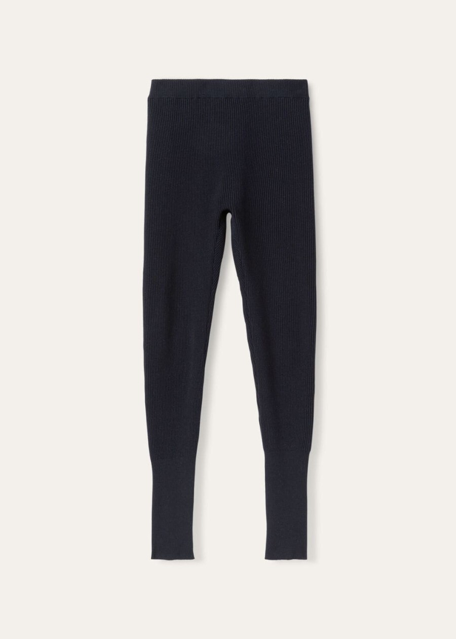 dreamwool leggings van zuivere scheerwol marineblauw
