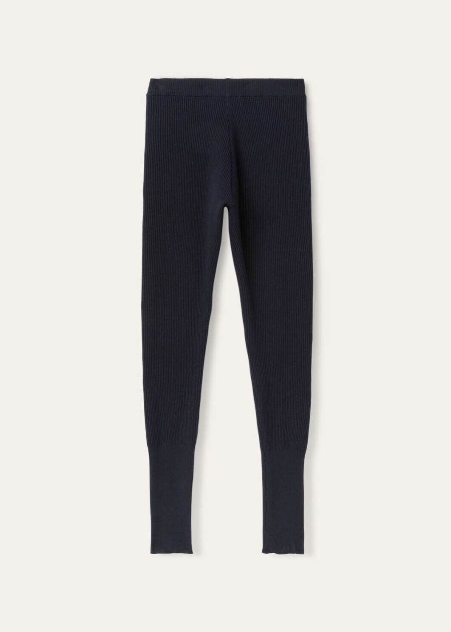 dreamwool leggings van zuivere scheerwol marineblauw
