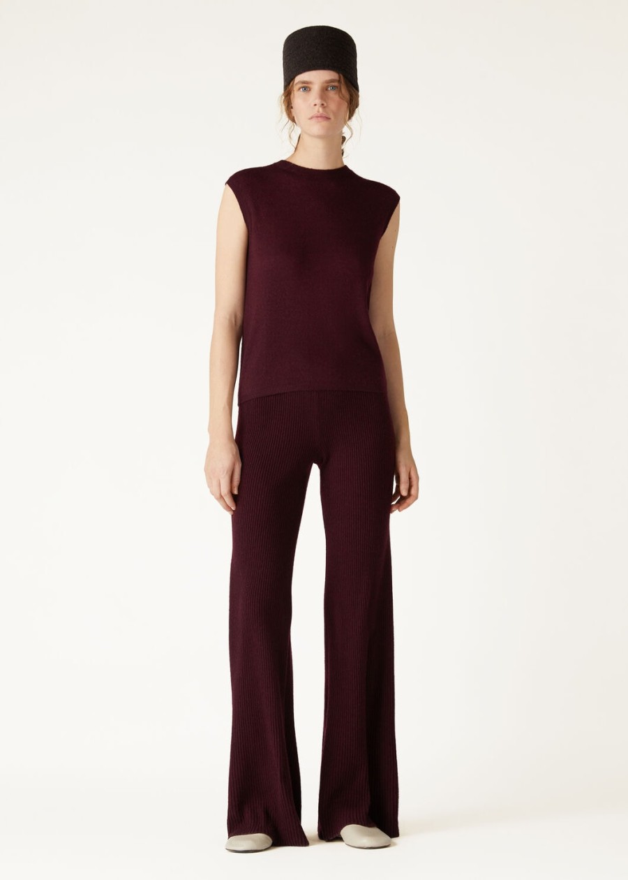 camino zijden kasjmier broek granaat elegantie