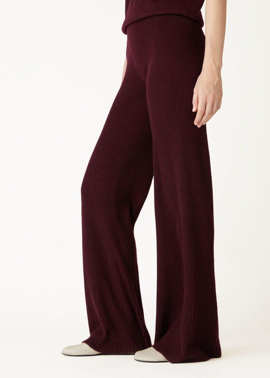 camino zijden kasjmier broek granaat elegantie