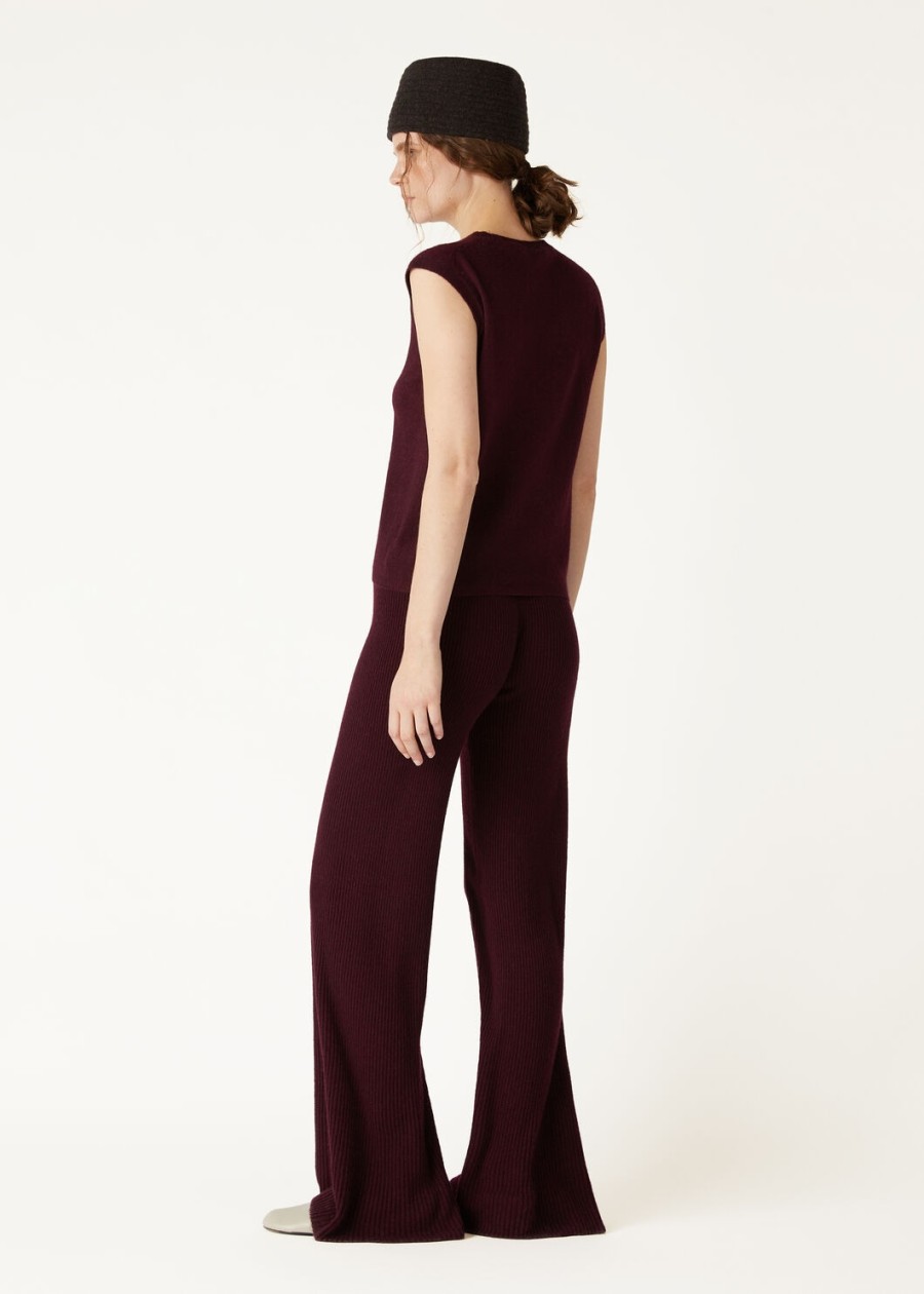 camino zijden kasjmier broek granaat elegantie