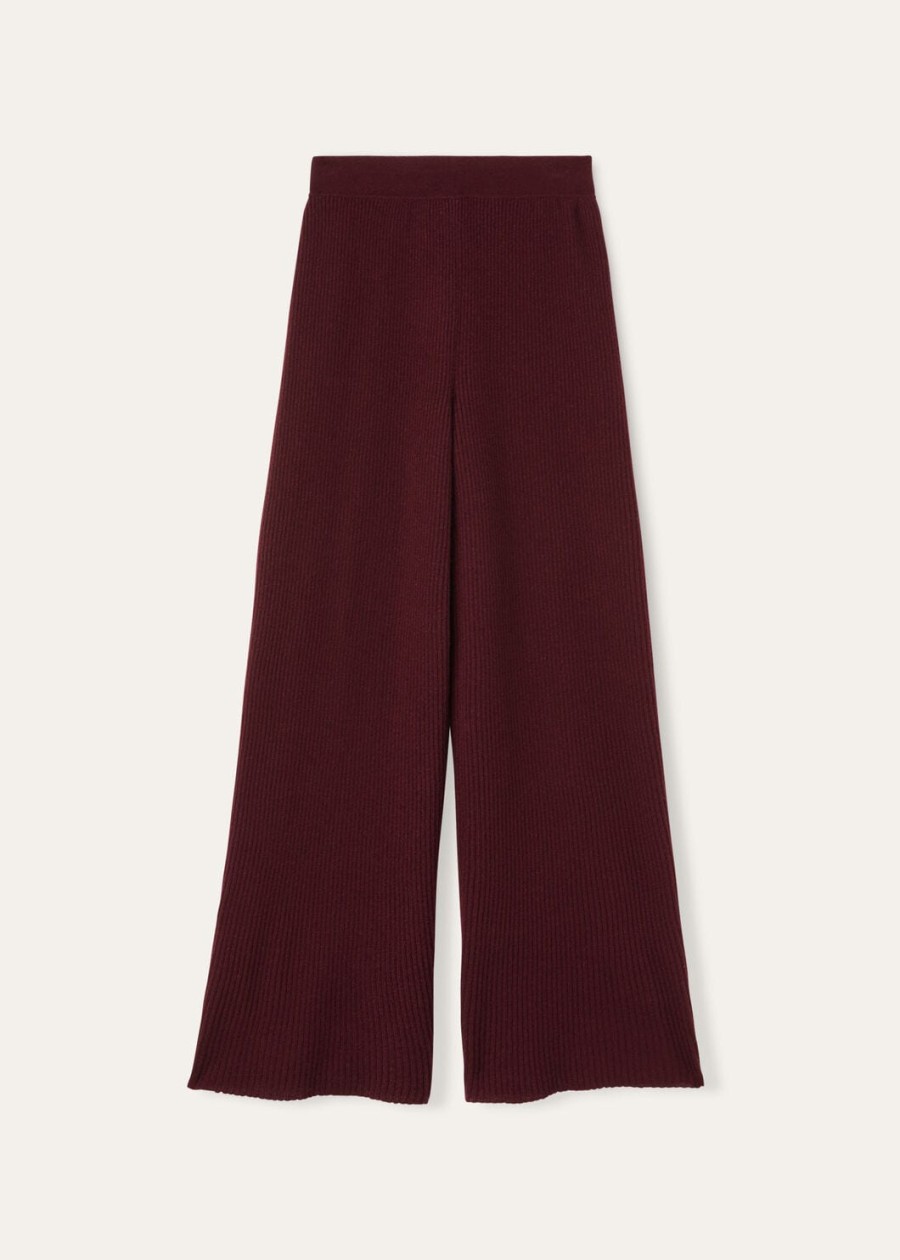 camino zijden kasjmier broek granaat elegantie