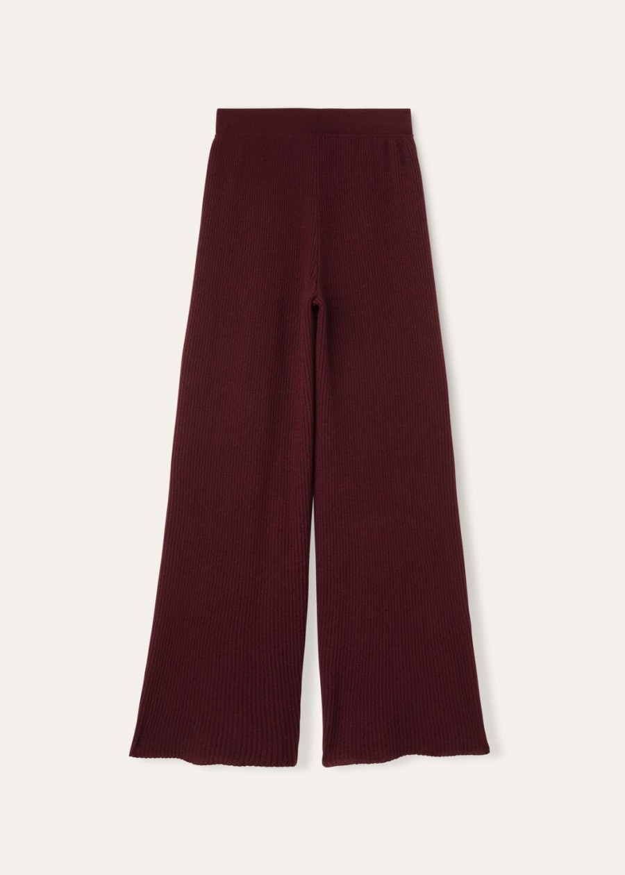 camino zijden kasjmier broek granaat elegantie