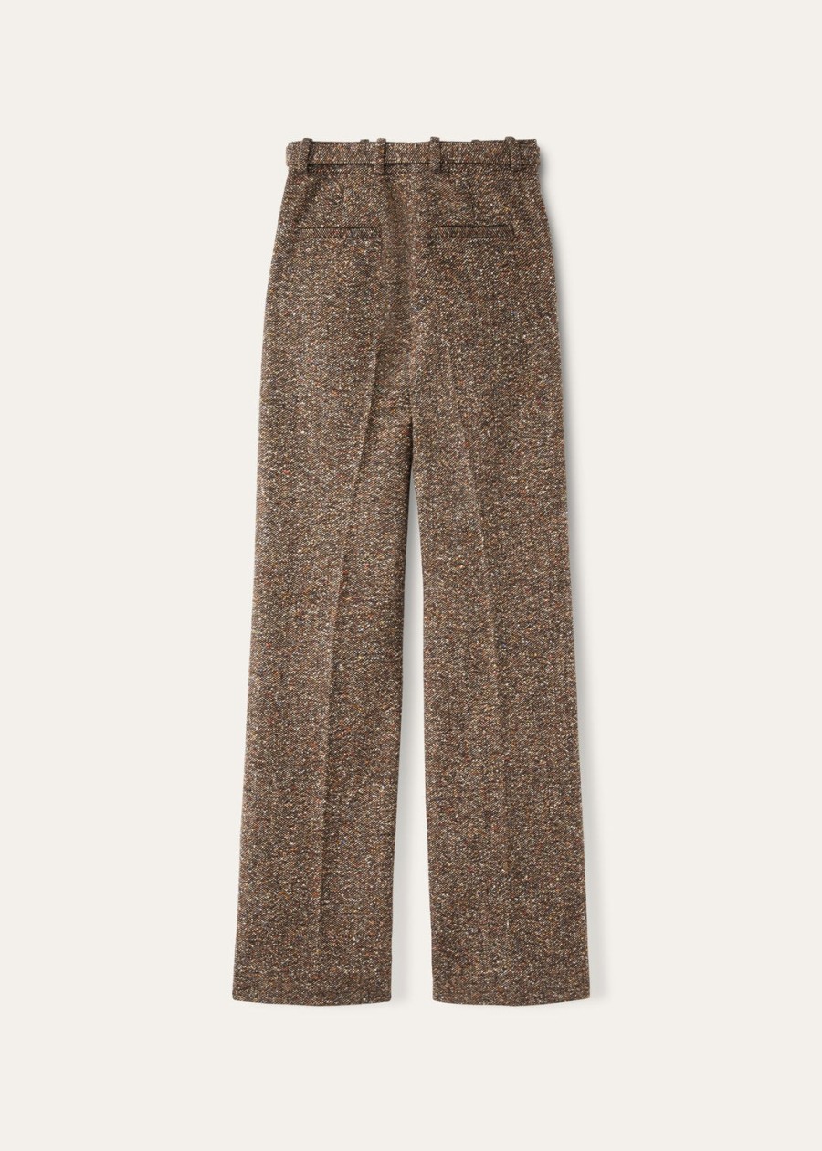 edward pants zijde kasjmier scheerwol donkere chocolade zoethoutdillezaad