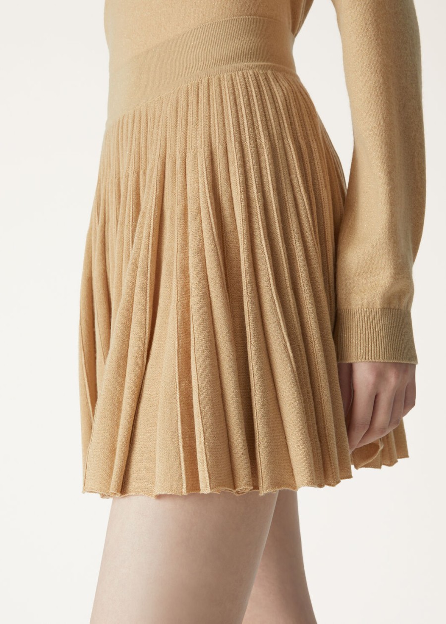 luciole cashmere clear gold shorts