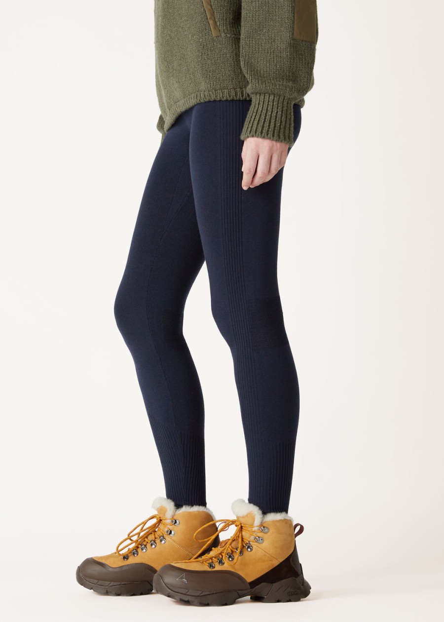 alpe otro broek van scheerwol marineblauw