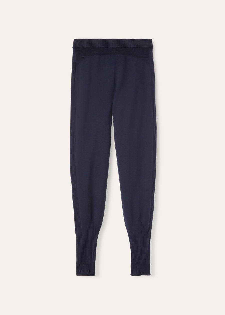 alpe otro broek van scheerwol marineblauw