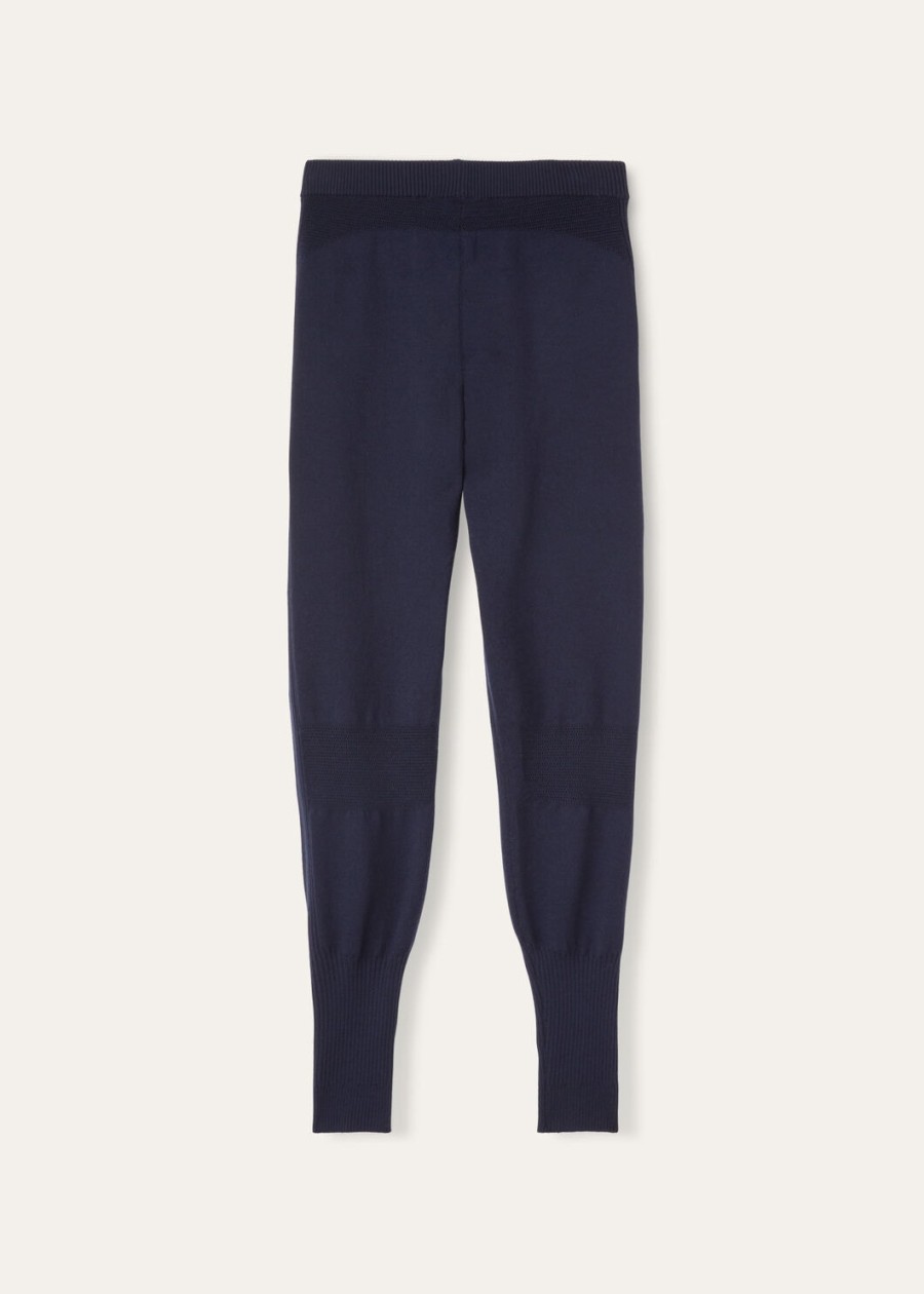 alpe otro broek van scheerwol marineblauw