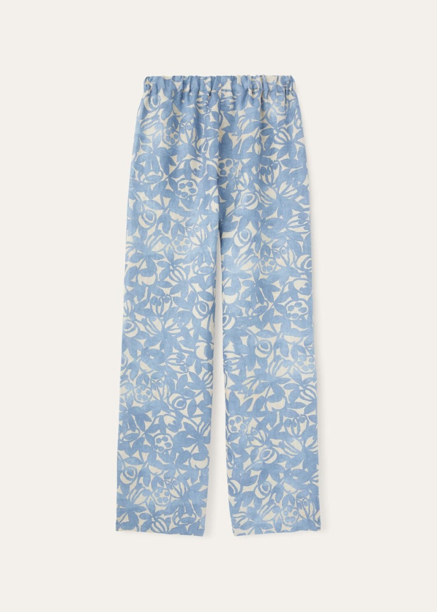 helios broek in beau bluecreamed honey