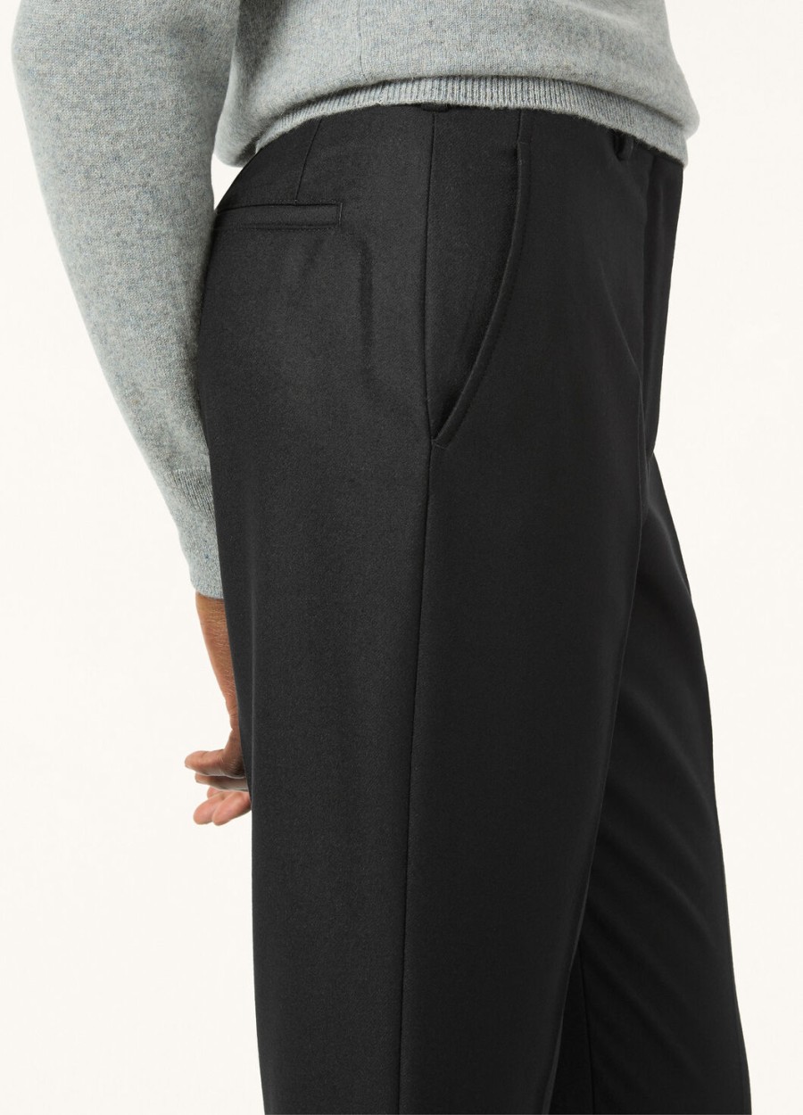 doyle cashmere rein wool broek zwart