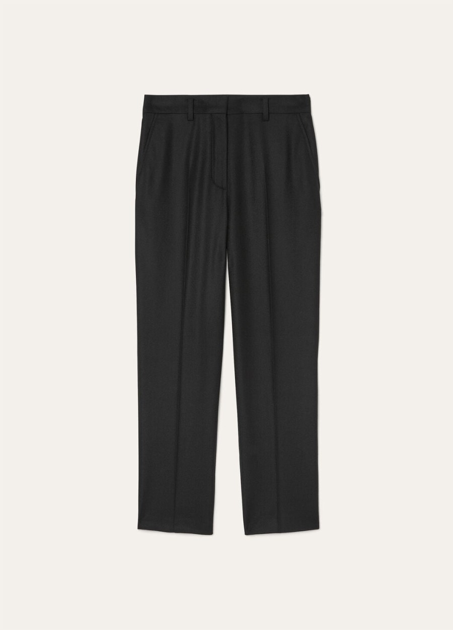doyle cashmere rein wool broek zwart