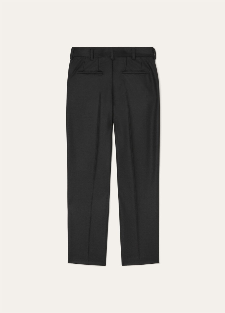 doyle cashmere rein wool broek zwart