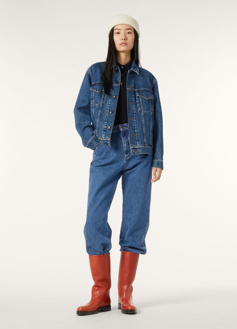 etienne denim denim zijde blauw wassing broek