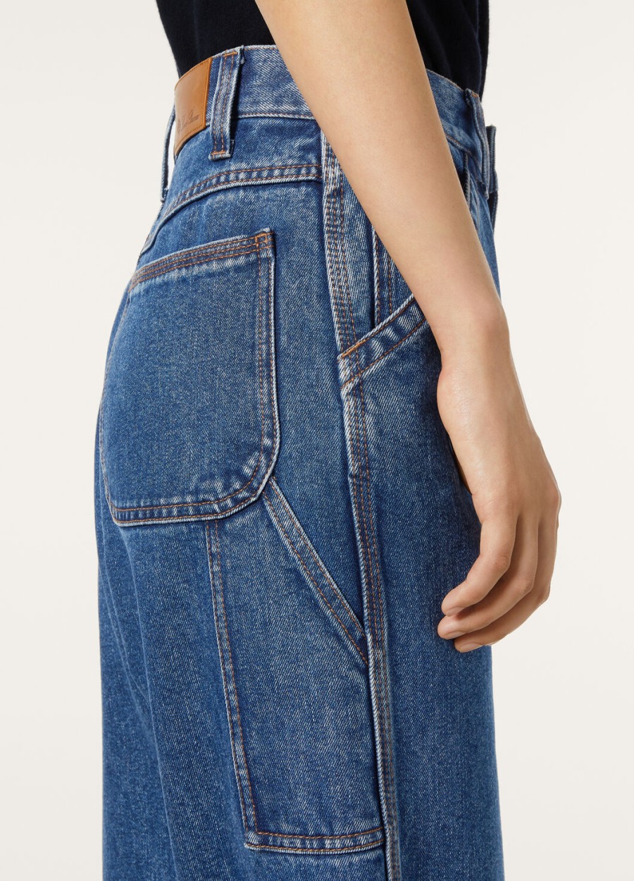 etienne denim denim zijde blauw wassing broek