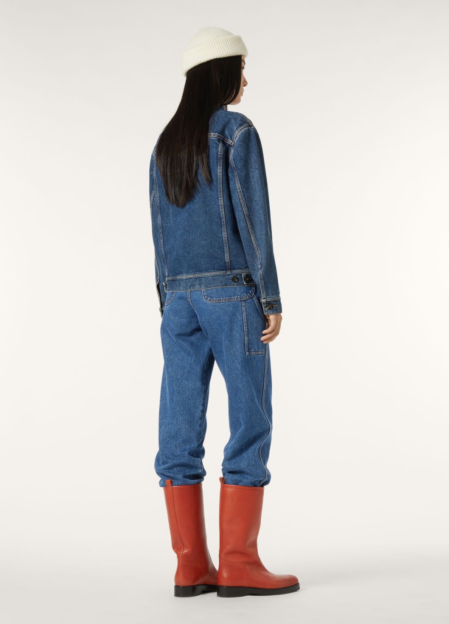 etienne denim denim zijde blauw wassing broek