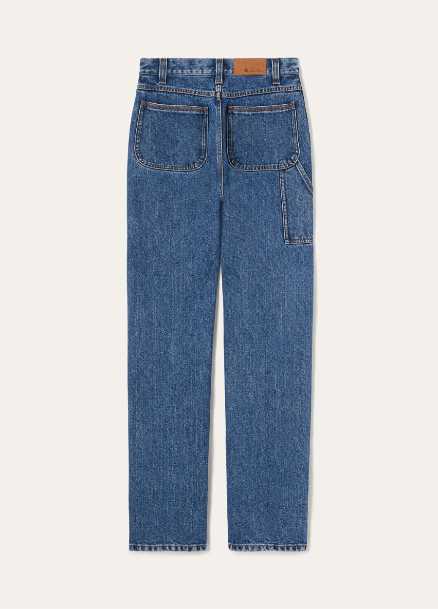 etienne denim denim zijde blauw wassing broek