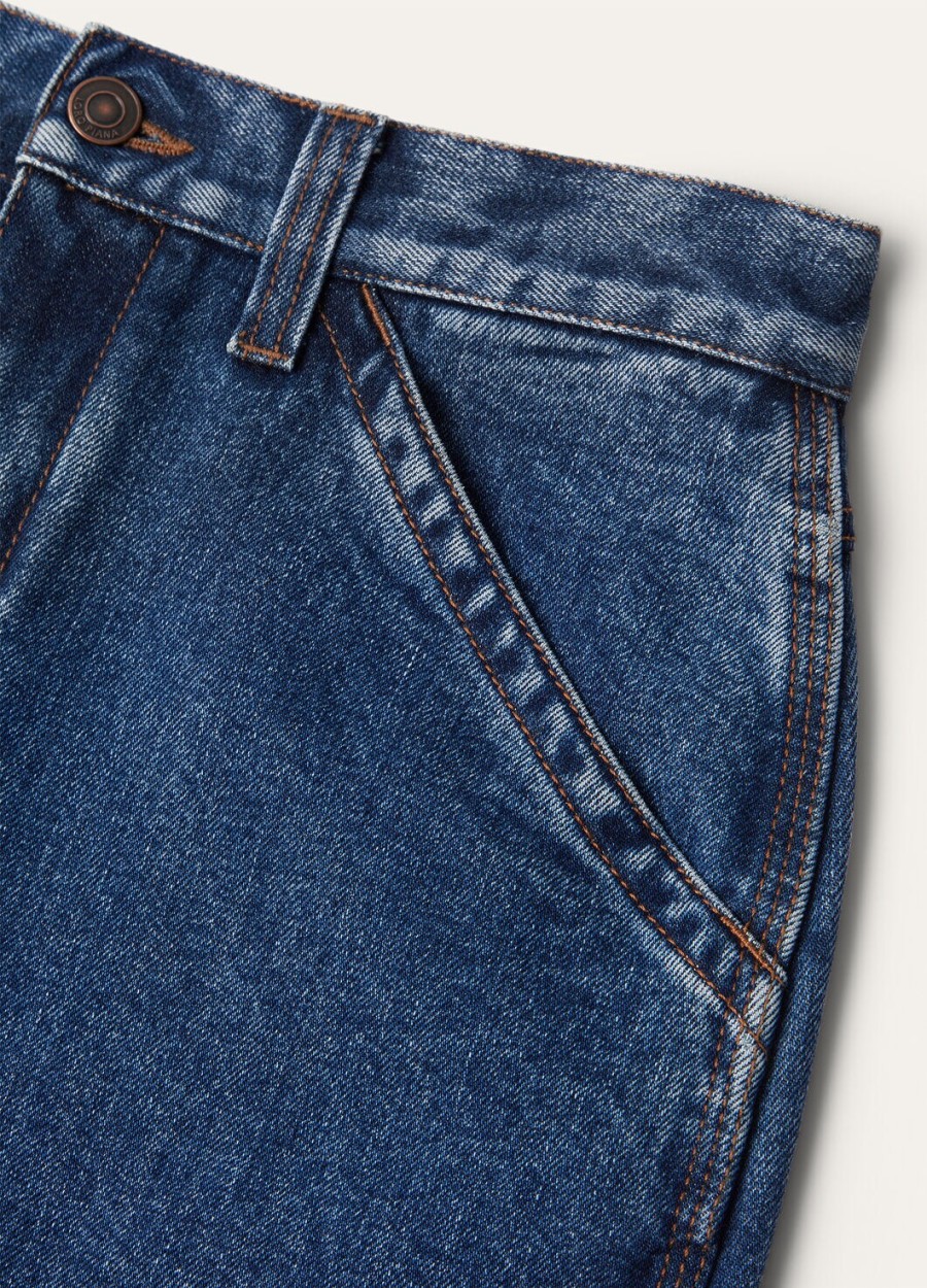 etienne denim denim zijde blauw wassing broek