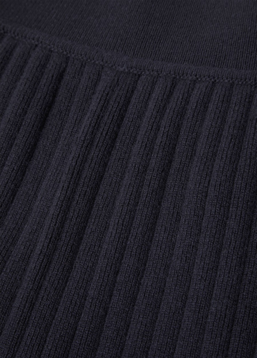 baby cashmere coste broek marineblauw