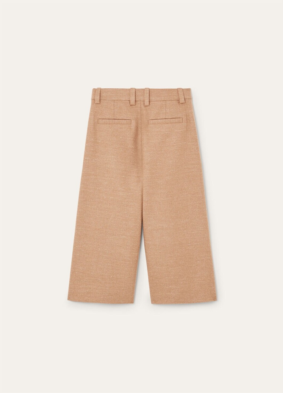drake bermuda shorts in sunlit sand melange cashmere wool