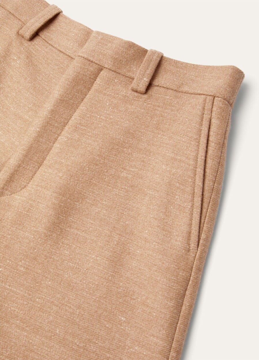 drake bermuda shorts in sunlit sand melange cashmere wool