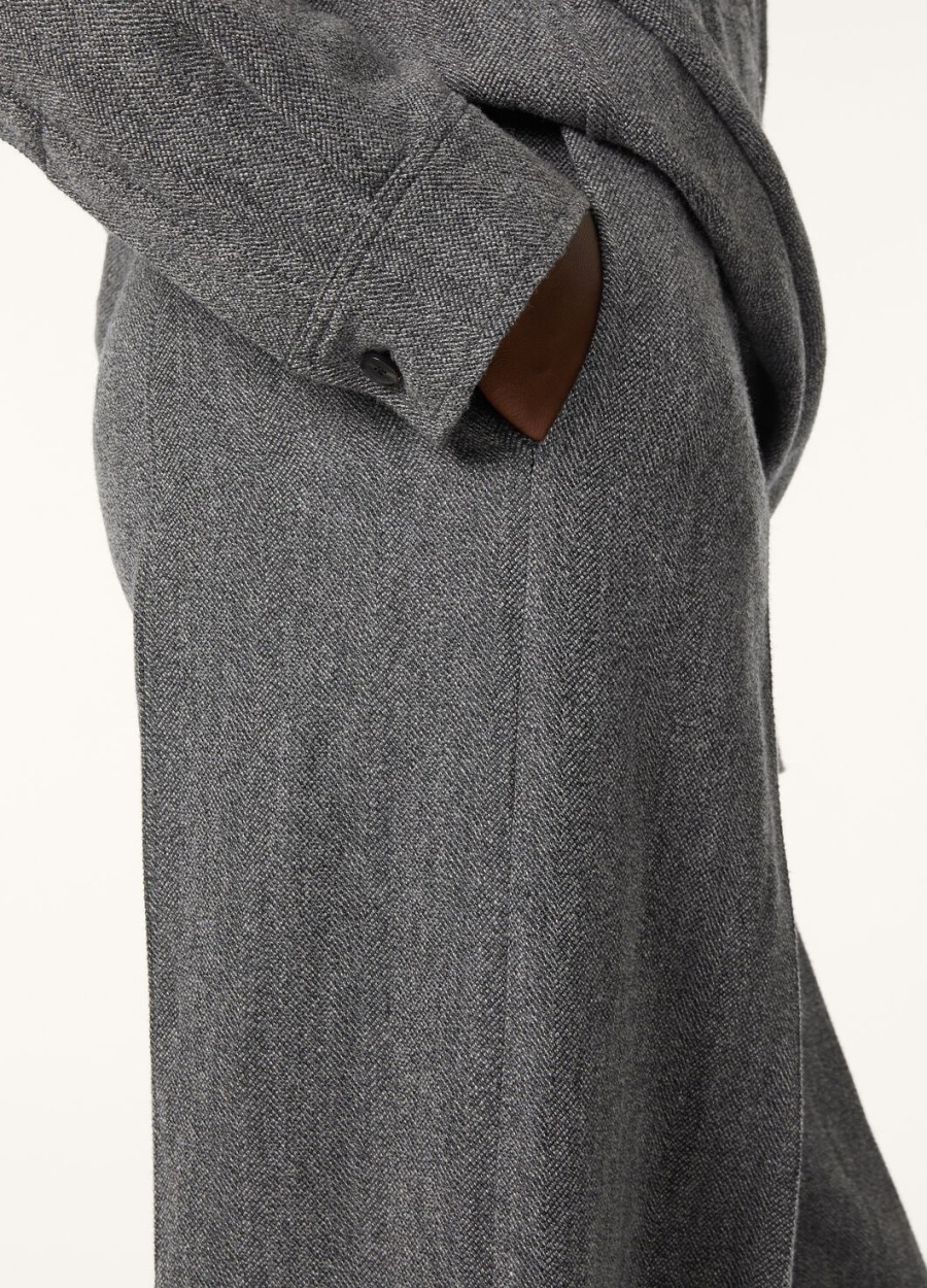 dan pants in kasjmier scheerwol marineblauw