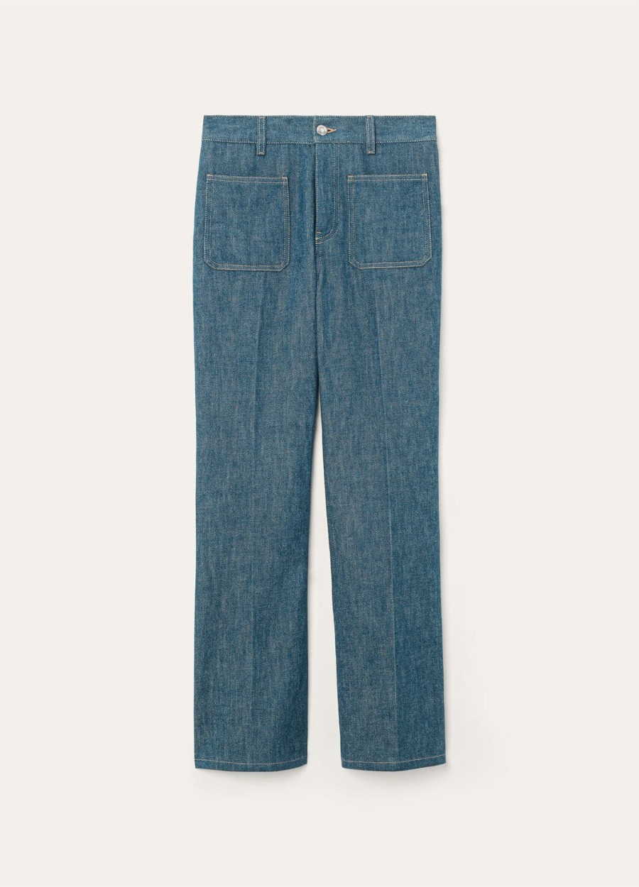 lamark austin denim blauwe spirulina broek