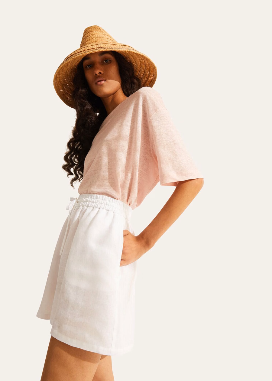 Perth Bermuda Shorts in Optisch Wit