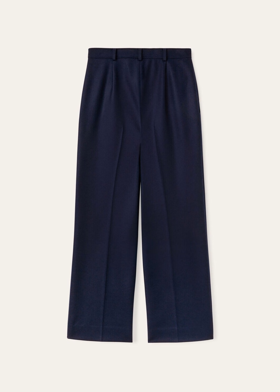 Yurik Broek Kasjmier Scheerwol Chinees Blauw