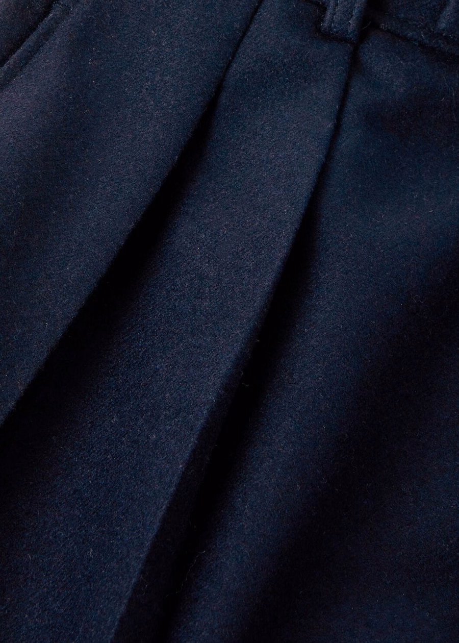 Yurik Broek Kasjmier Scheerwol Chinees Blauw