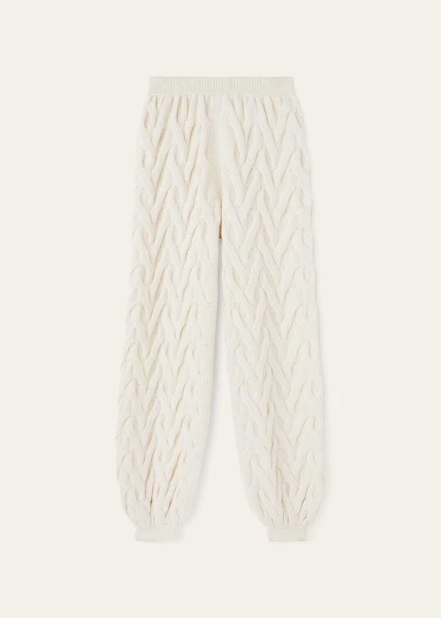Baby Cashmere Broekje met Cocon-effect, Witte Sneeuw
