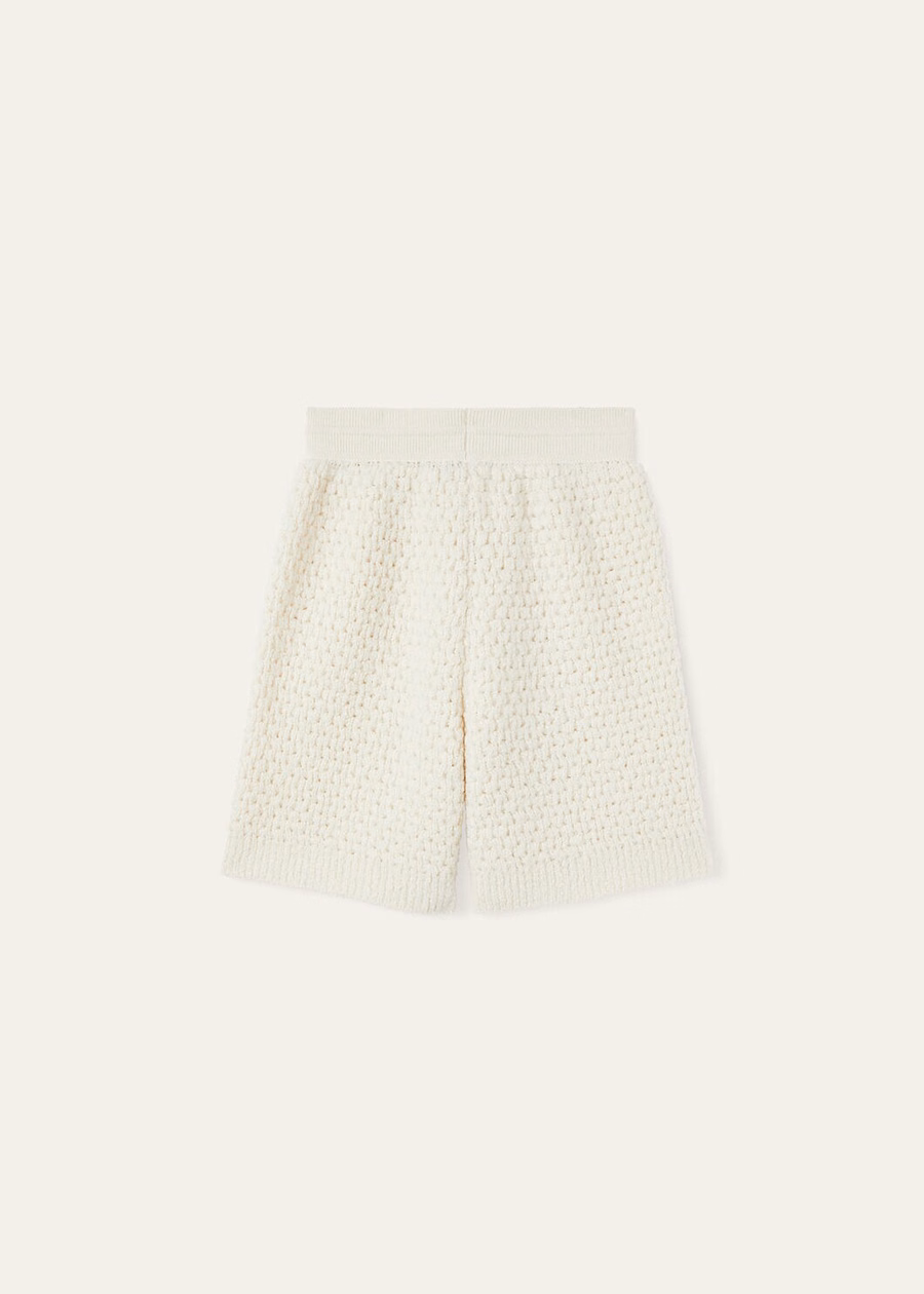 Coconerende kasjmier shorts, witte sneeuw