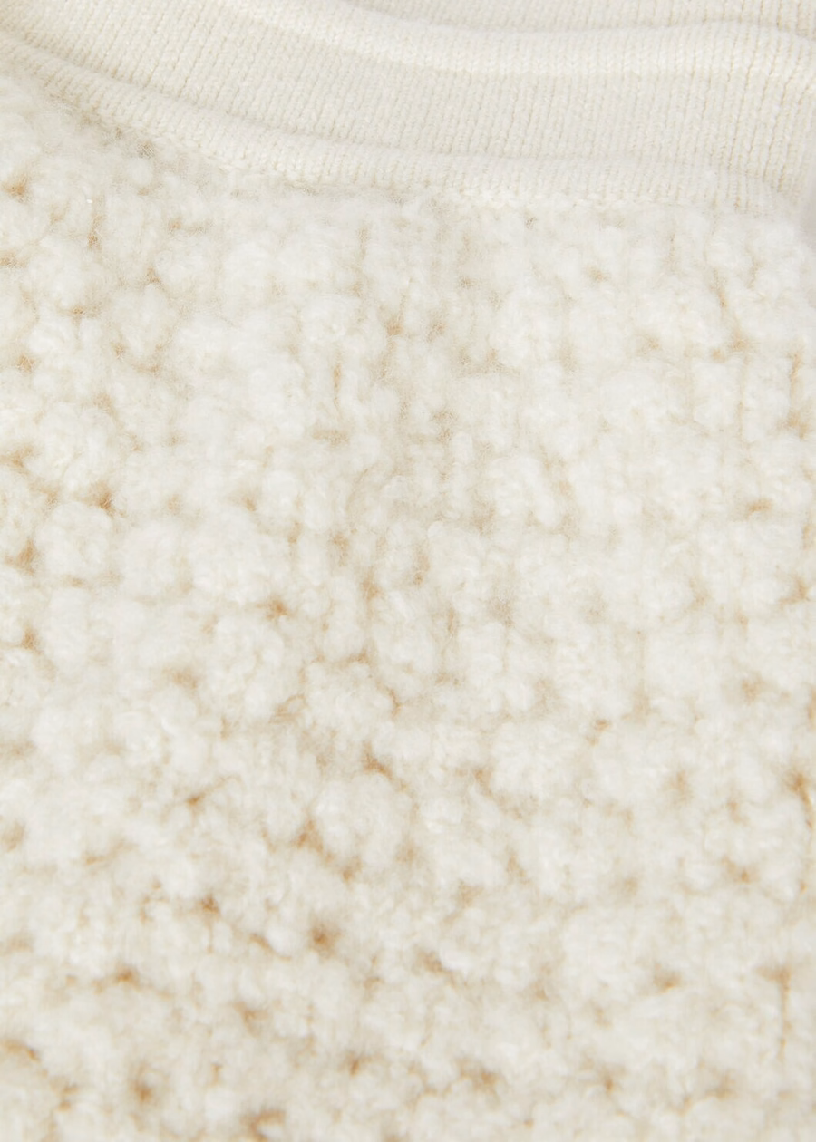 Coconerende kasjmier shorts, witte sneeuw