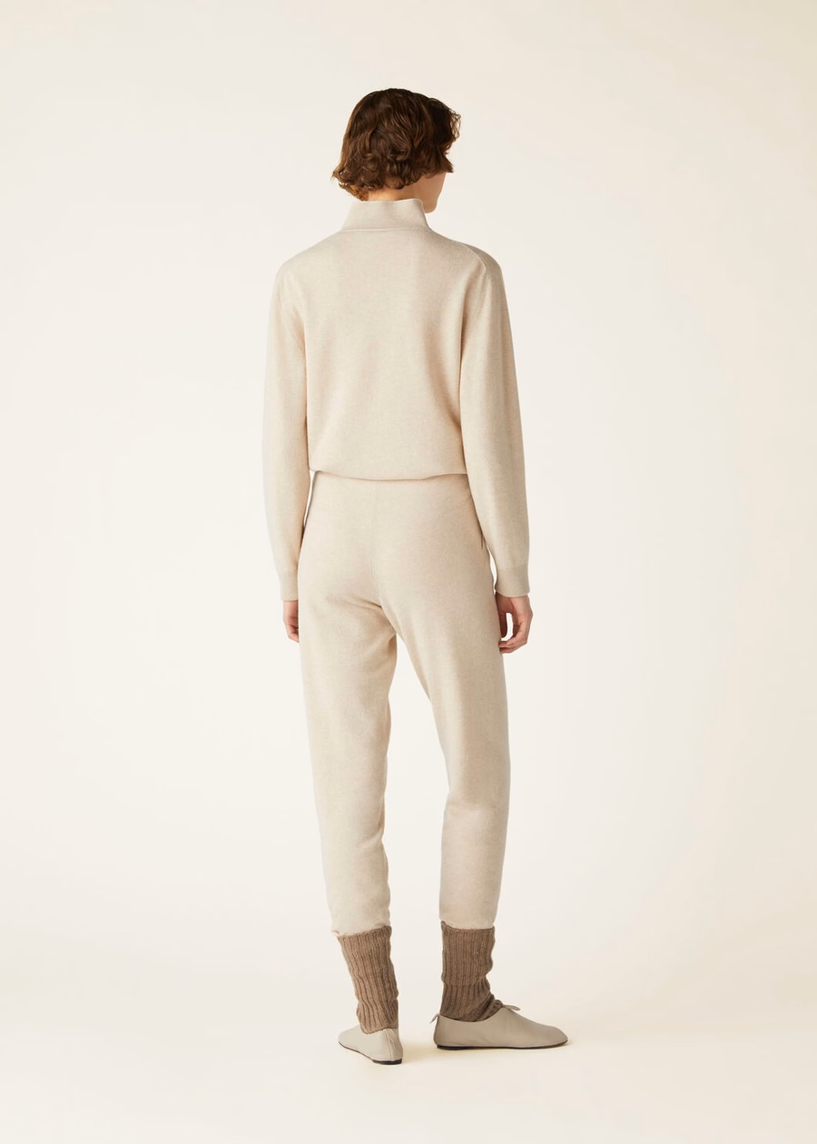 Duo Natuurlijke Kasjmier Broek Koffer/Nougat