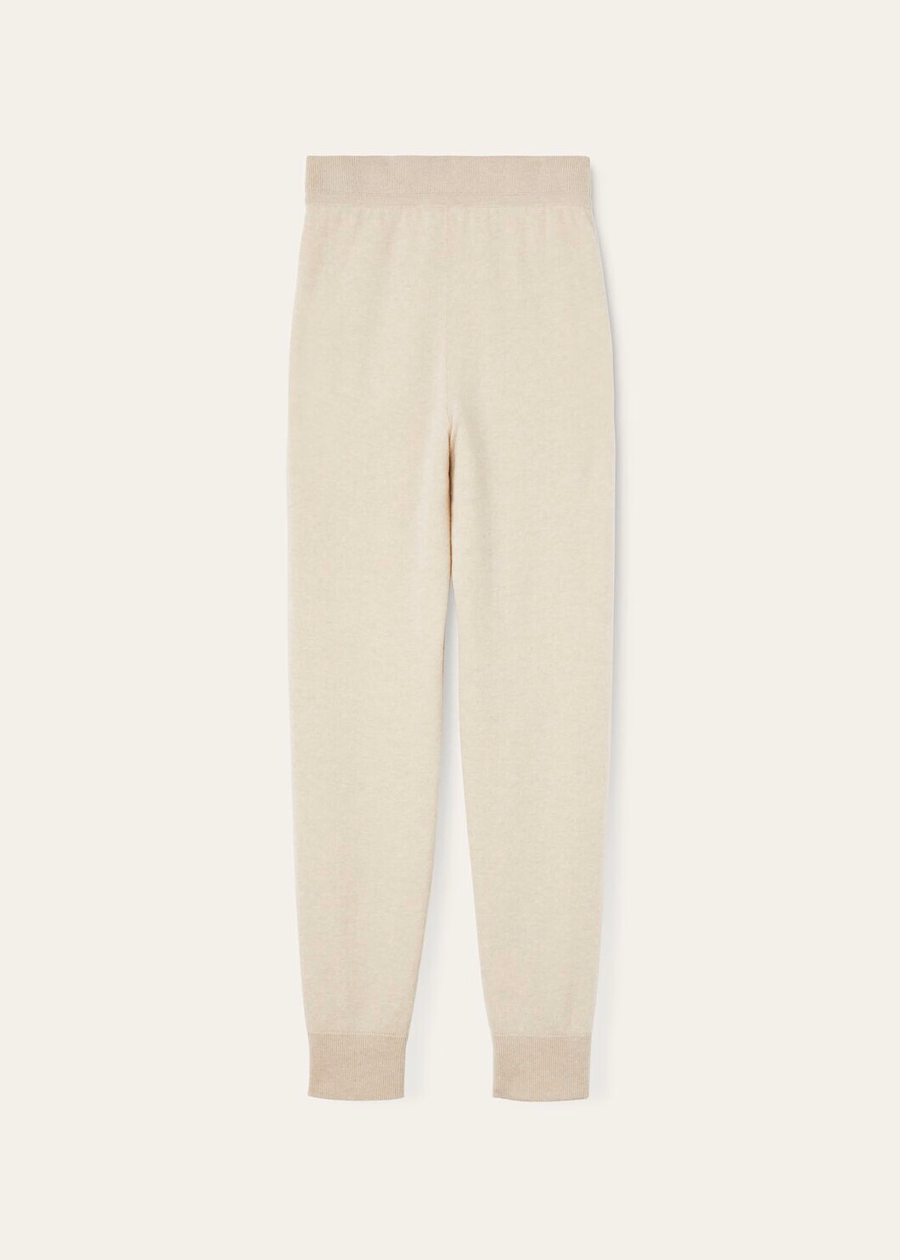 Duo Natuurlijke Kasjmier Broek Koffer/Nougat