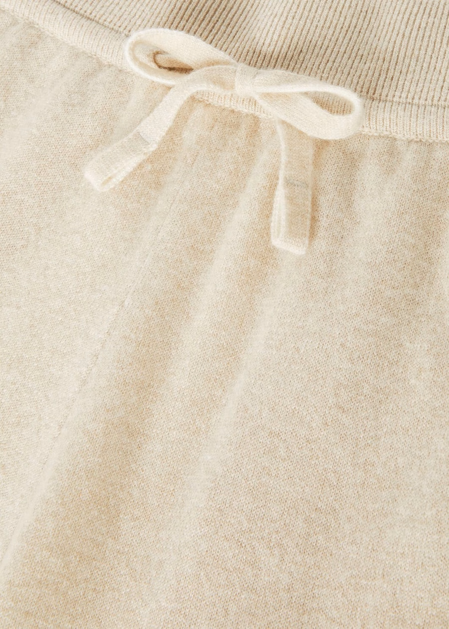 Duo Natuurlijke Kasjmier Broek Koffer/Nougat