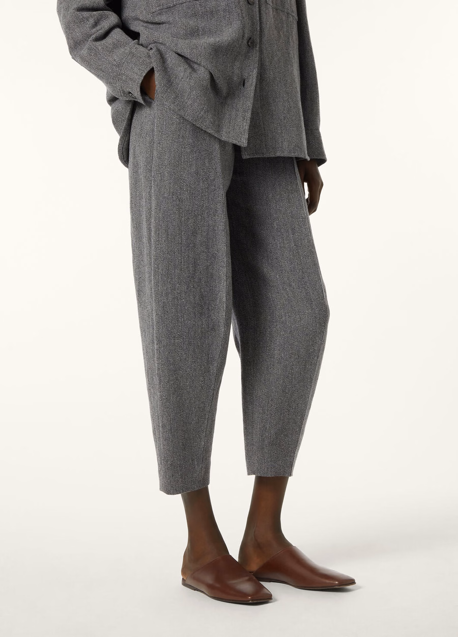 Dan Pants in kasjmier scheerwol marineblauw