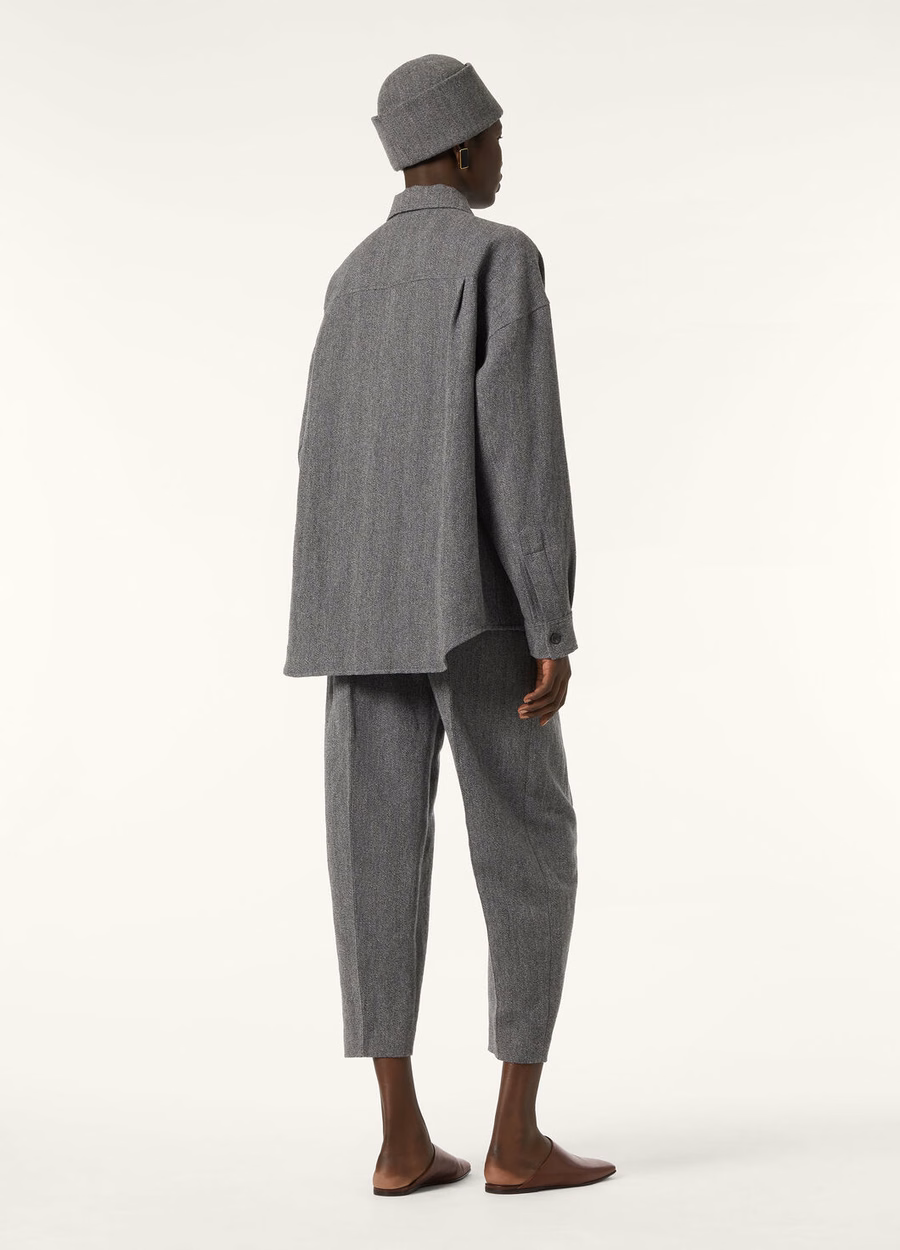 Dan Pants in kasjmier scheerwol marineblauw