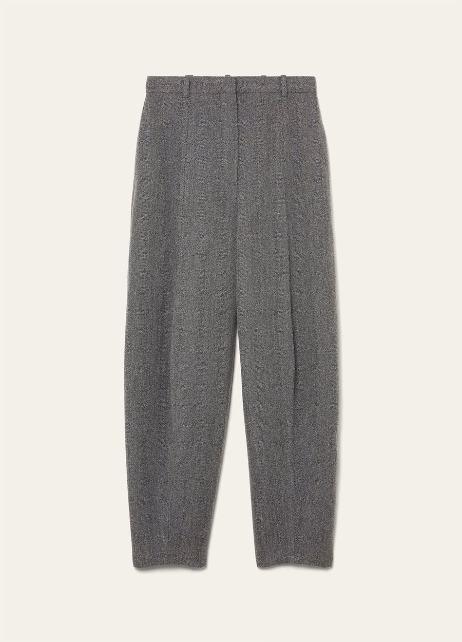 Dan Pants in kasjmier scheerwol marineblauw