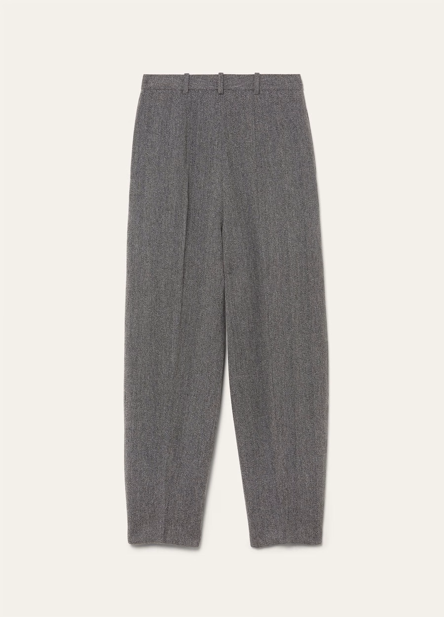 Dan Pants in kasjmier scheerwol marineblauw