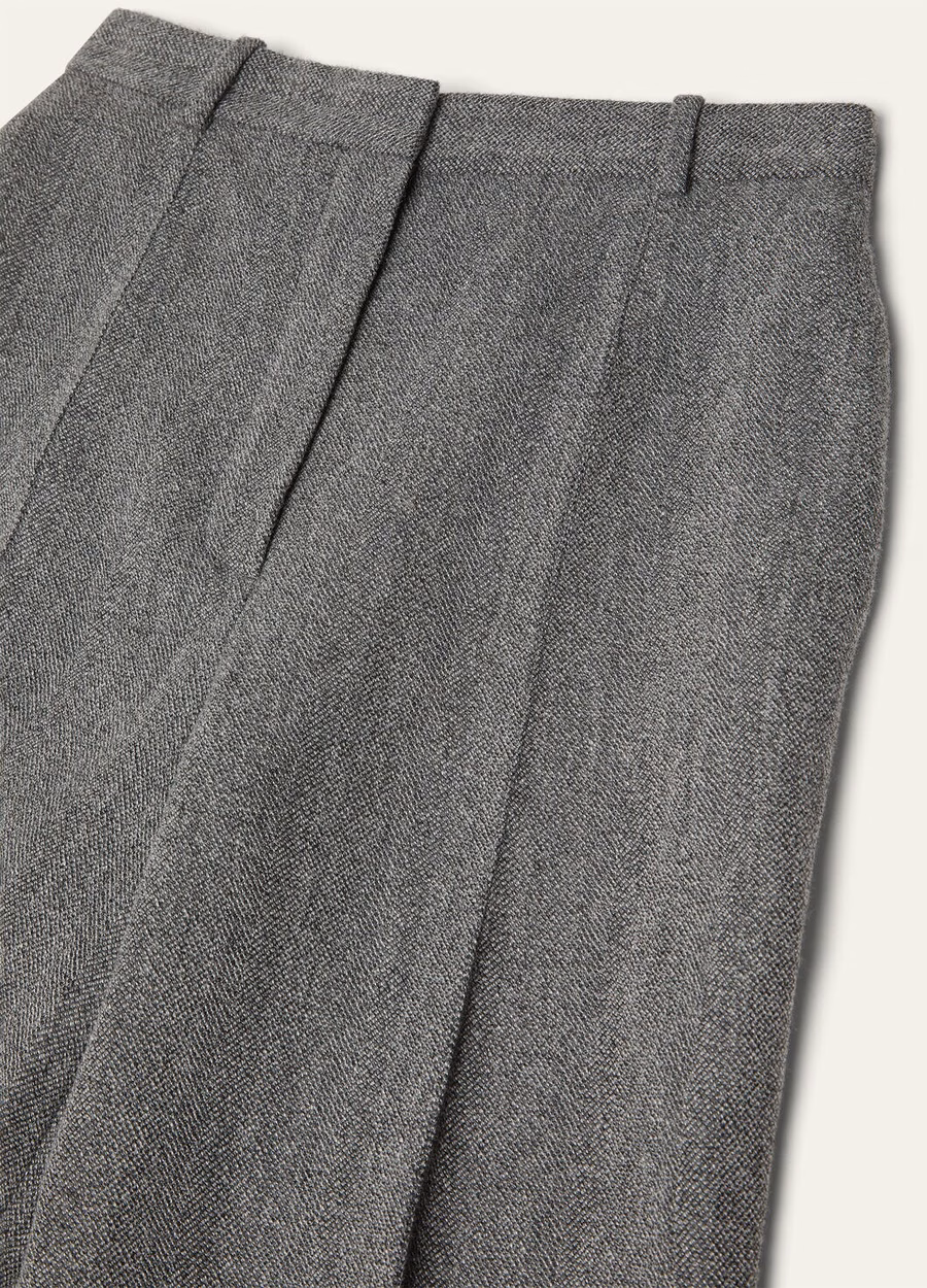 Dan Pants in kasjmier scheerwol marineblauw