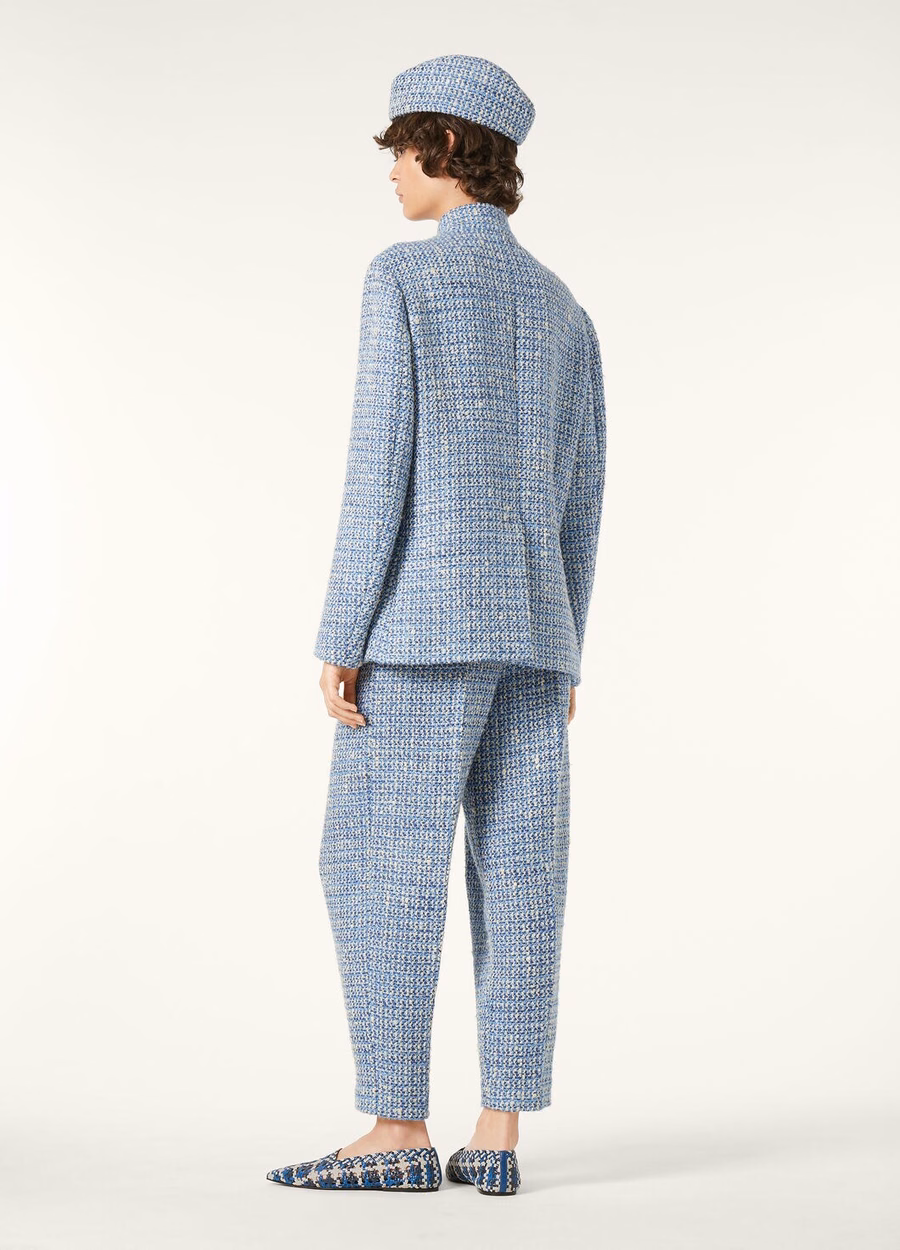 Dan Pants In Silk Virgin Wool Wive Blue