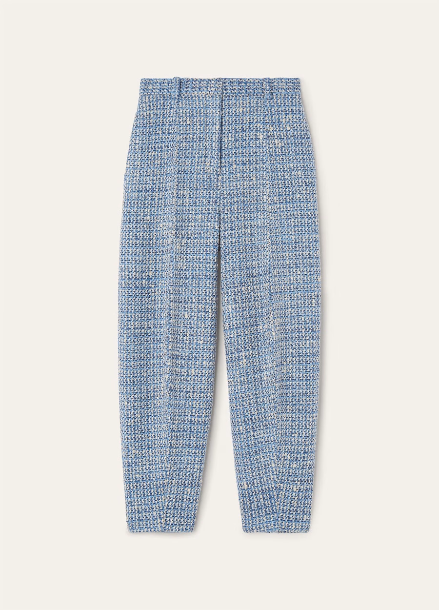 Dan Pants In Silk Virgin Wool Wive Blue