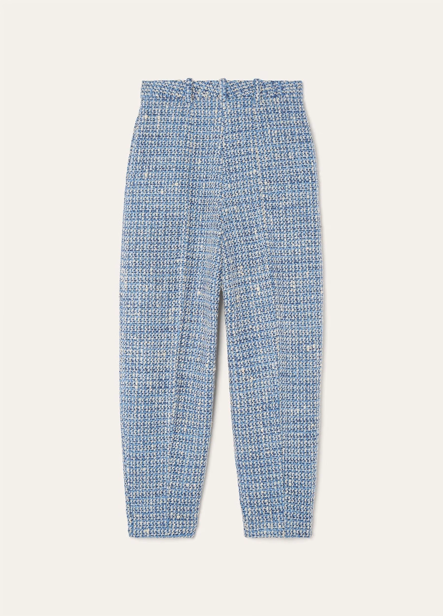 Dan Pants In Silk Virgin Wool Wive Blue