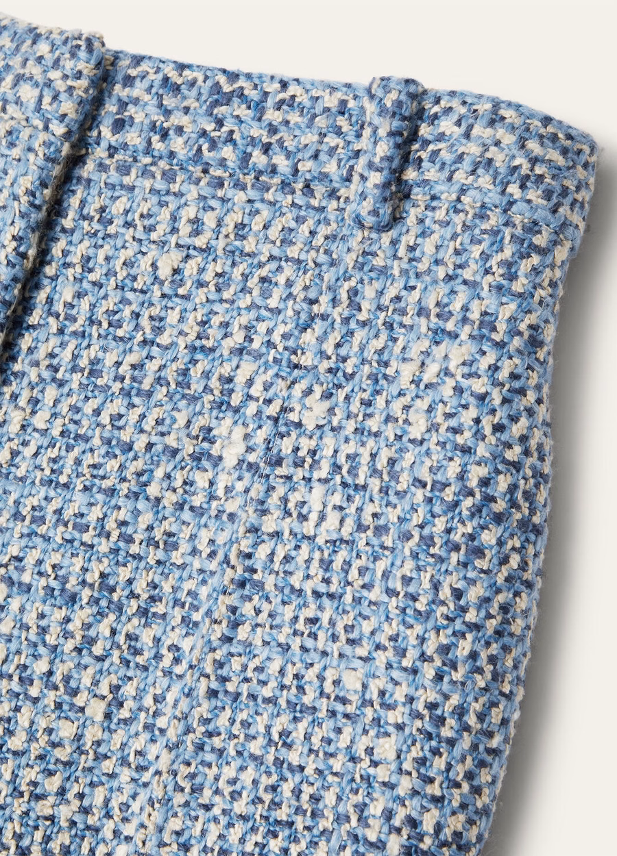 Dan Pants In Silk Virgin Wool Wive Blue
