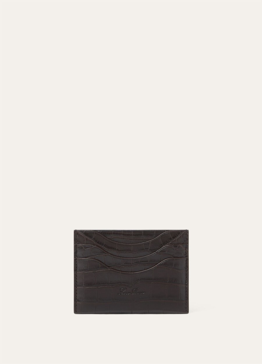 extra kaarthouder van krokodillenleer pure chocolade en drop.