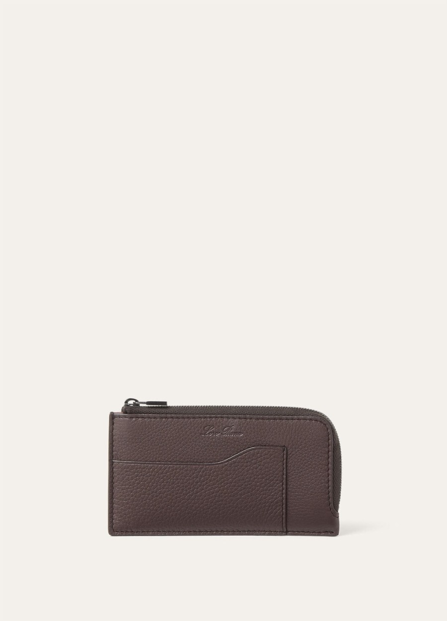 extra etui met ritssluiting kalfsleer donkere chocolade zoethoutonyx
