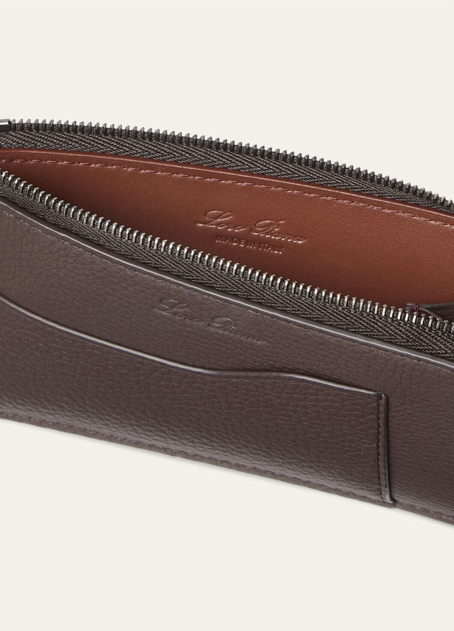 extra etui met ritssluiting kalfsleer donkere chocolade zoethoutonyx